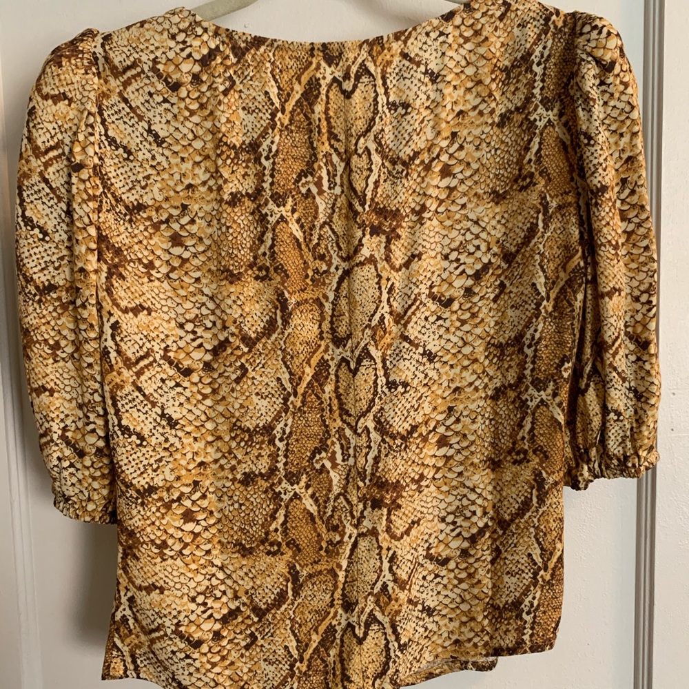 Yellow Snakeskin Blouse
